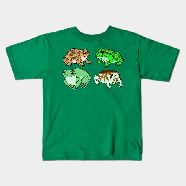 Frog Party Kids T-Shirt by HonuHoney